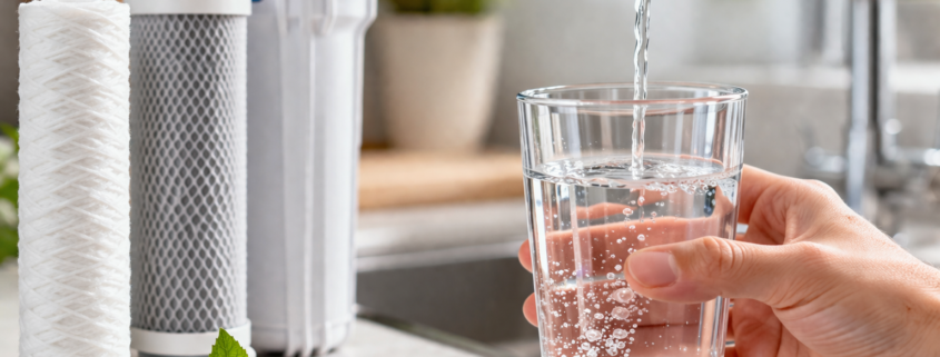 Agua con sabor metálico
